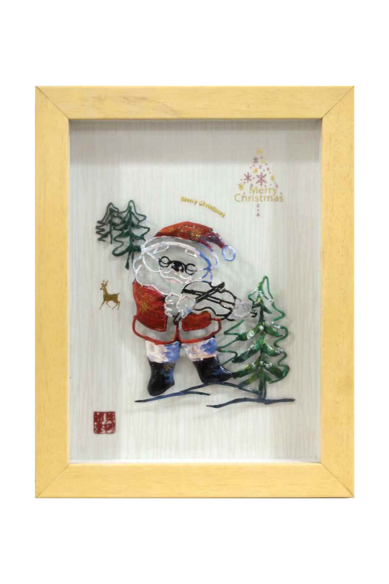 Merry Christmas Santa Iron Painting