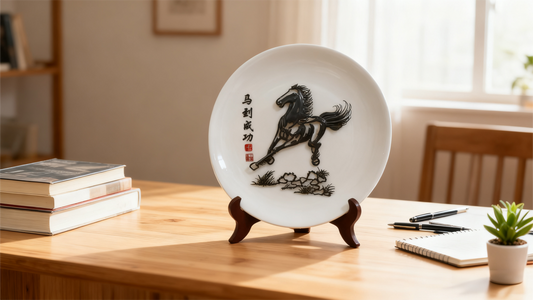 Porcelain Plate with Iron Horse