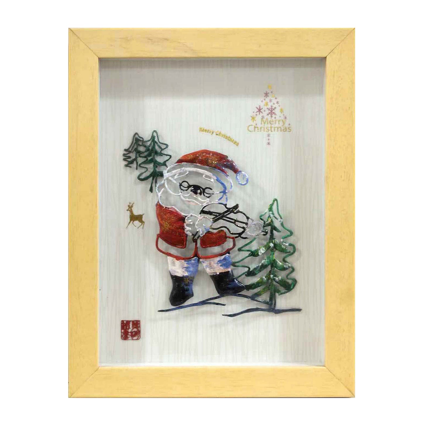 Merry Christmas Santa Iron Painting