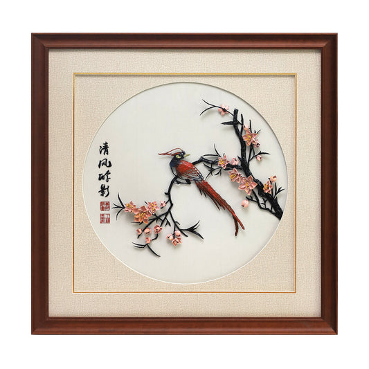 Oriole in Peach Blossoms